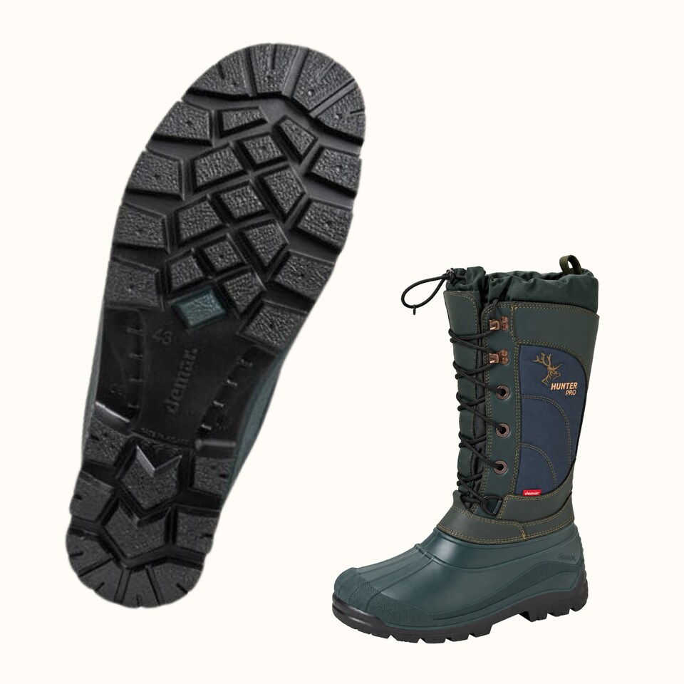 image 1 of Hunter Pro Men's Winter Boots Wool Lined Green Hunting Snow Boots EU44