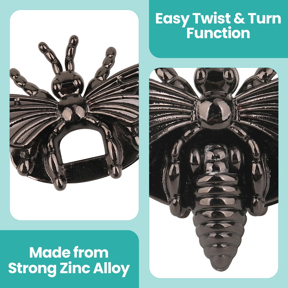 image 1 of Bee Twist Turn Lock Clasp, Decorative Closure For Leathercraft Projects
