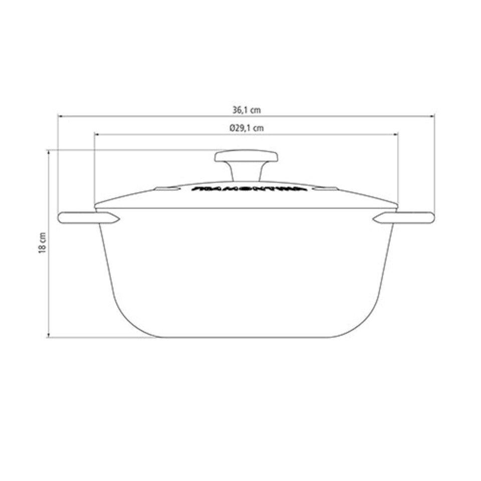 image 1 of Tramontina Enamelled Cast Iron Casserole Dish 28cm (6l)