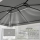 image 3 of Outsunny 3x4m Gazebo Replacement Roof Canopy 2 Tier Top UV Cover Patio Cream