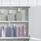 image 8 of kleankin Bathroom Mirror Cabinet, Wall Mounted Storage Cupboard with Double Doors and Adjustable Shelf, Bathroom Organizer, White