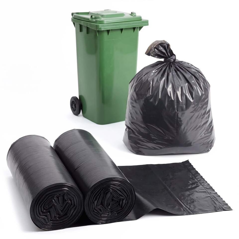image 1 of GEEZY 130 Litre Large Black Bin Bags, Pack of 20 Garbage Bags, 100 x 80cm