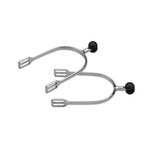 Shires Womens/Ladies Plastic Roller Ball Spurs - Silver - 30mm