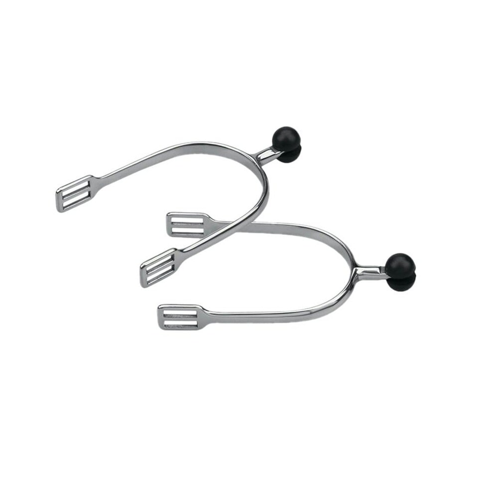 Shires Womens/Ladies Plastic Roller Ball Spurs - Silver - 30mm