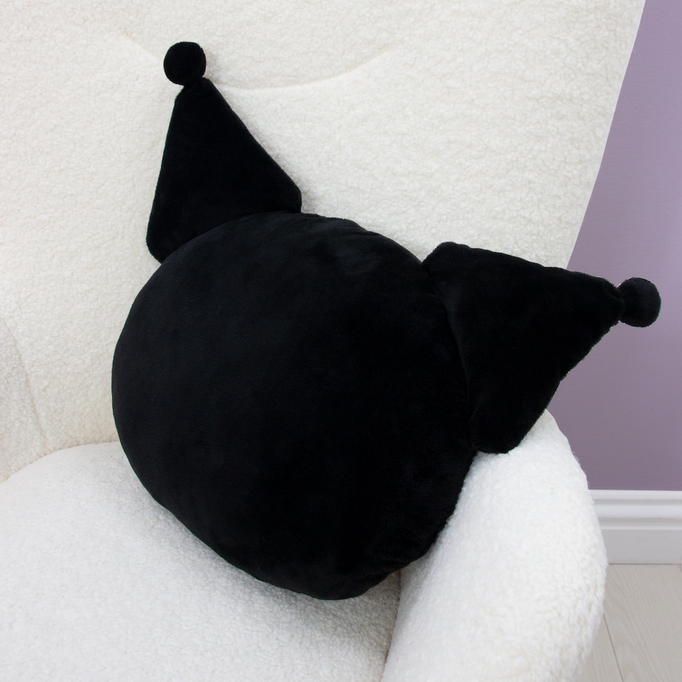 image 1 of Hello Kitty Kuromi Shaped Cushion