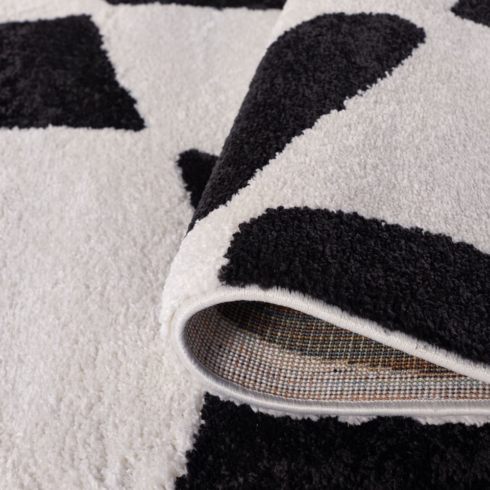 image 1 of The Rugs Joli Collection Chequered Soft and Dense Pile Living Room and Bedroom Floor Rug