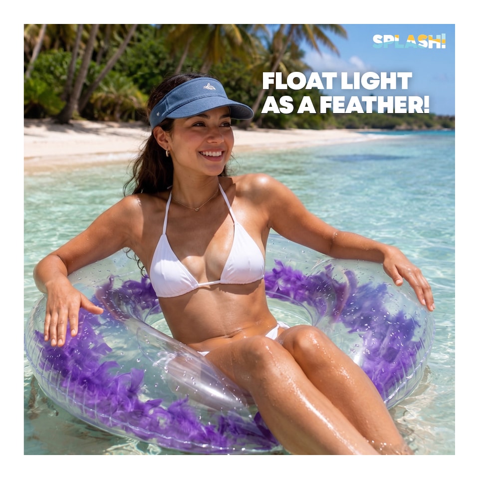 image 1 of SPLASH Large Pool Float Ring for Adults and Teenagers