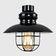 image 1 of ValueLights Penglai Black Ceiling Pendant Light Shade with B22 LED Filament Bulb Black