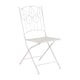 image 5 of Charles Bentley Rustic Metal Garden Bistro Set - Leaf Design | White | White
