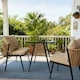 image 4 of Valena Patio Garden Bistro Set 3 Piece Rattan Outdoor Furniture Table & Chairs