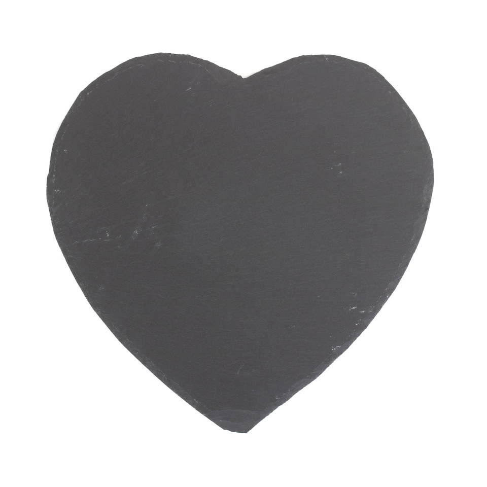 image 1 of Red Hamper SL005 Slate Heart-Shaped Slate Cheese Board | Brown | Brown | One Size
