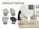 image 5 of Dining Chair Set of 2, Water-Repellent Plush Chenille Upholstered for Dining Room