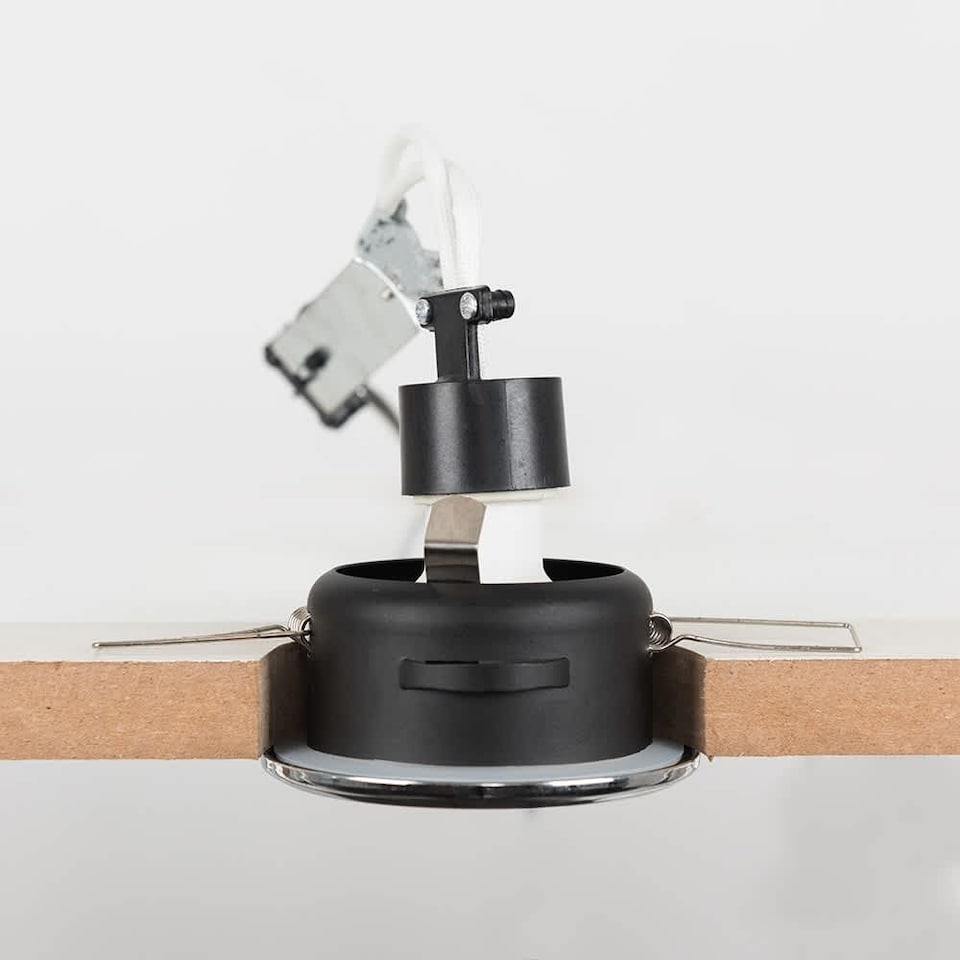 image 1 of ValueLights 6 Pack IP65 Chrome Downlights Warm White Bulbs | Chrome