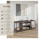 image 2 of TV Stand - lowboard cabinet with 4 compartments, adjustable shelf | Brown | Industrial wood dark, rustic | 110 x 40 x 50,50 cm | 1