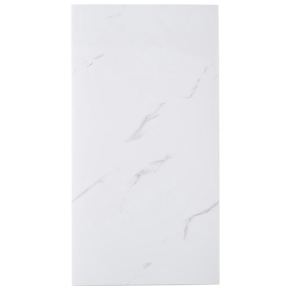 image 1 of Living and Home Marble Wall Sticker Peel and Stick 10pcs - White White