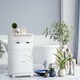 image 8 of kleankin Bathroom Cabinet, Free Standing Bathroom Storage Cabinet with 2 Drawers and Adjustable Shelf, Small Bathroom Storage Unit, White