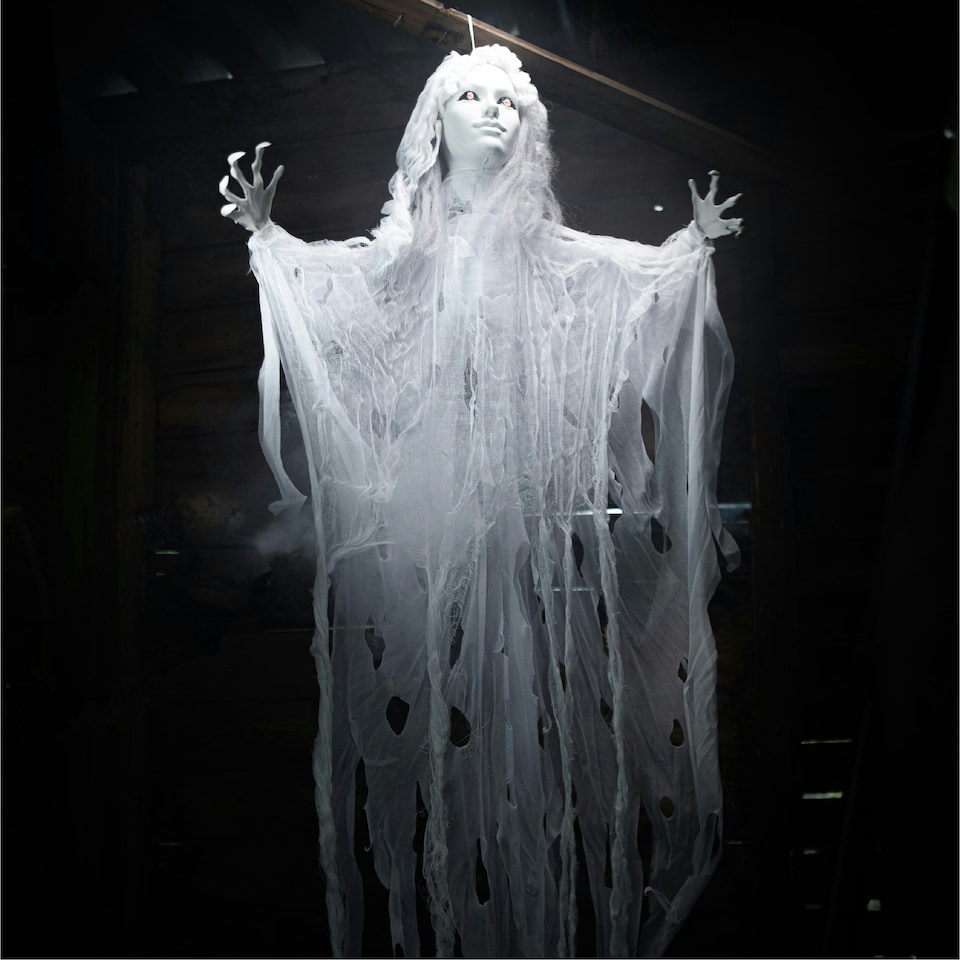 image 1 of Hanging Shaking Bride – Halloween Prop Decoration with Sound & Movement