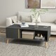image 2 of HOMCOM Coffee Table Modern Centre Table with Storage Rectangular Grey Grey