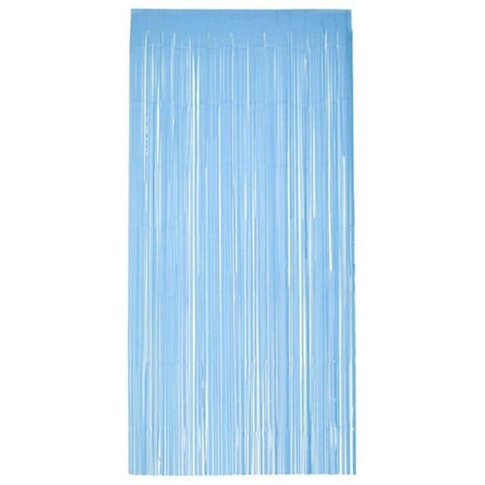 Baby Blue Plastic Door Curtain Backdrop 1.9m x 99cm - Pack of 3