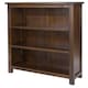 image 1 of Boston 3-Shelf Low Wide Bookcase - Rich Dark Brown Lacquer Finish with Adjustable Shelves | Brown | Dark Brown | One Size | 1