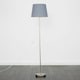 image 1 of ValueLights Pair of Charlie Chrome Table Lamp Grey Shade Grey