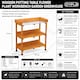 image 8 of Wooden Potting Table Flower Plant Workbench Garden Greenhouse | Brown