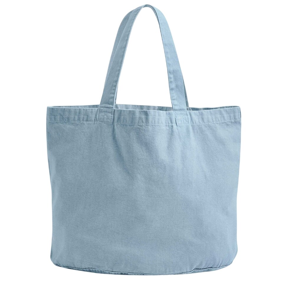 image 1 of Westford Mill Garment Dyed Tote Bag | Blue | Vintage Light Blue | 1