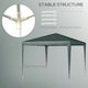 image 4 of Outsunny Garden Gazebo Marquee Party Tent Wedding Canopy Patio Green 2.7 x 2.7m
