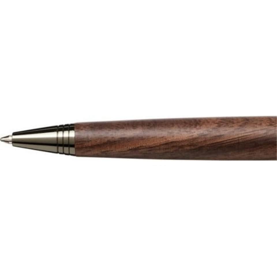 image 1 of Luxe Loure Wood Look Ballpoint Pen - Solid Black/Wood - One Size