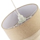 image 3 of Contemporary Round Triple Tier Beige and Oatmeal Linen Pendant Shade