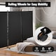 image 9 of COSTWAY 3 Rolling Privacy Screens Freestanding Panel Room Divider on Wheels Black
