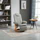 image 7 of HOMCOM Recliner Leisure Armchair with Wood Base Footrest