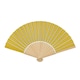 image 2 of MidOcean Fanny Bamboo Handheld Fan - Yellow - One Size