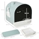 image 4 of PawHut Cat Litter Box Kitten Litter Tray w/ Lid, Scoop, Filter, Flap Door
