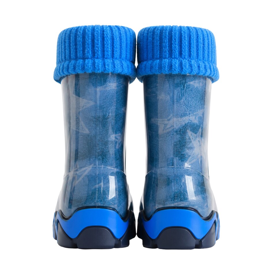 image 1 of Demar Stormer Reflective Kids' Wellies, Navy Jeans Star Lux 0033AC, EU 26/27