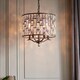 image 2 of Belle 5 Light Ceiling Pendant Dark Bronze, Clear Crystal, E14