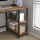 image 2 of MCC Direct Computer Desk with 2 Adjustable shelves - Chicago 120cm Brown | Brown