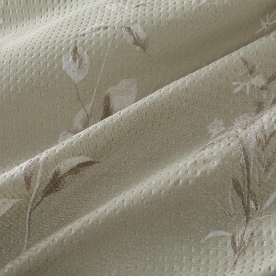 image 1 of OHS Botanics Embossed Bedding Set Waffle Duvet Cover with Pillowcase