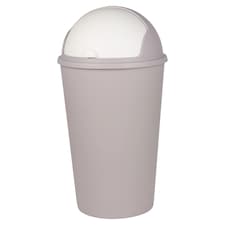 25Le Push Can Bin Swing Top Lid Kitchen Office Waste Garbage Rubbish | Grey | Grey | 25 Litre | 1