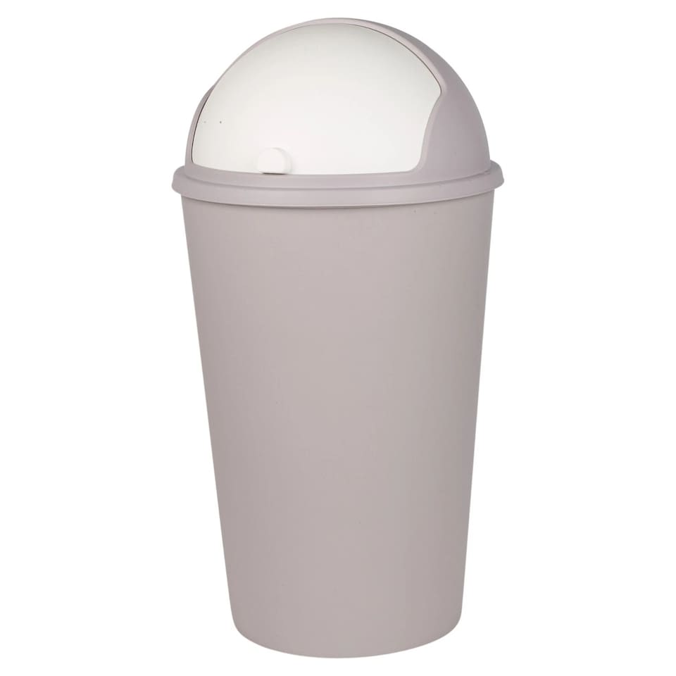 image 1 of 25Le Push Can Bin Swing Top Lid Kitchen Office Waste Garbage Rubbish | Grey | Grey | 25 Litre | 1