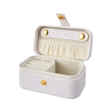 Living and Home Portable Mini Jewelry Box Organizer-White | White