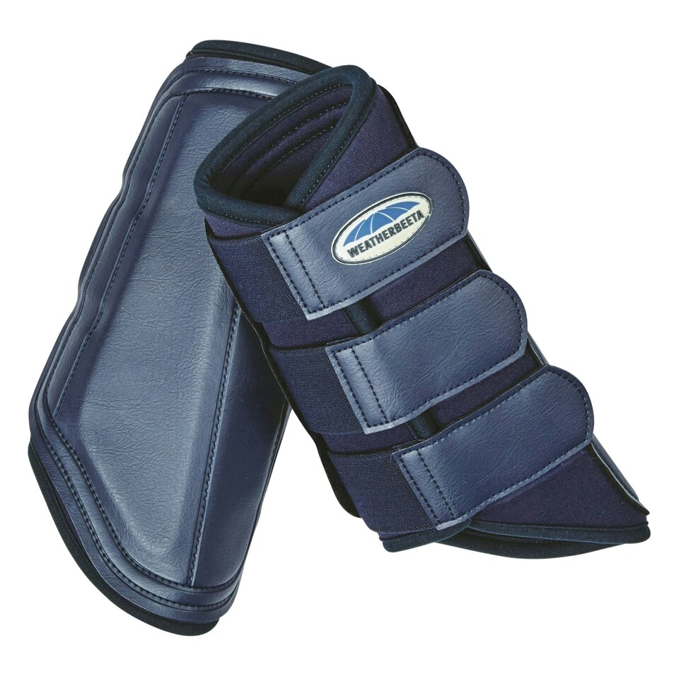 Weatherbeeta Single Lock Brushing Boots - Navy/Navy - Warmblood