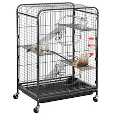Yaheetech 93.5 cm Tall 4-Tier Rolling Large Ferret Cage