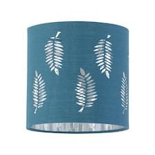Fern - Teal Cut Out 15.5cm Table Lamp Shade | Green | Silver | Small | 1
