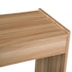 image 8 of HOMCOM Dressing Table Set Cushioned Stool Flip-up Mirror Chipboard - Wood Grain