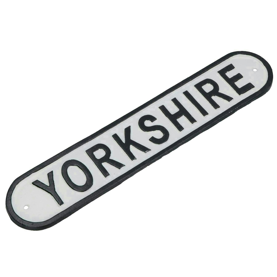 image 1 of Yorkshire Cast Iron Sign Plaque Wall Door Fence Gate Post House Garden Yard