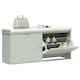 image 6 of HOMCOM Shoe Storage Bench with Cushion and Flip-Drawer White