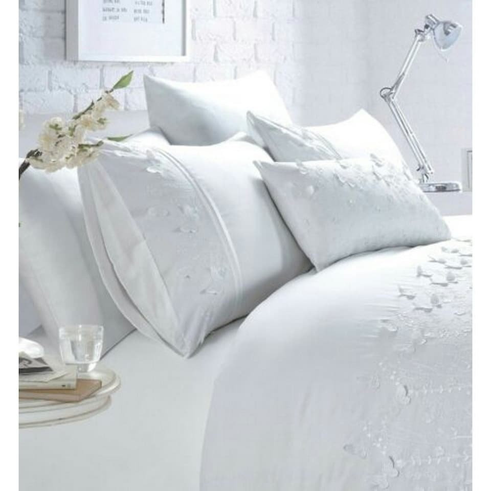 image 1 of Rapport Papillon Duvet Cover Set - White - Superking White | Super King