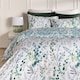 image 1 of OHS Watercolour Floral Reversible Bedding Set Duvet Cover with Pillowcase | Green | Green | King
