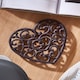 image 2 of Heart Shaped Cast Iron Trivet